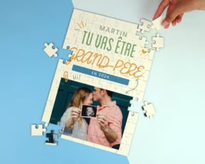 Puzzle en bois personnalisable  – Tu vas être